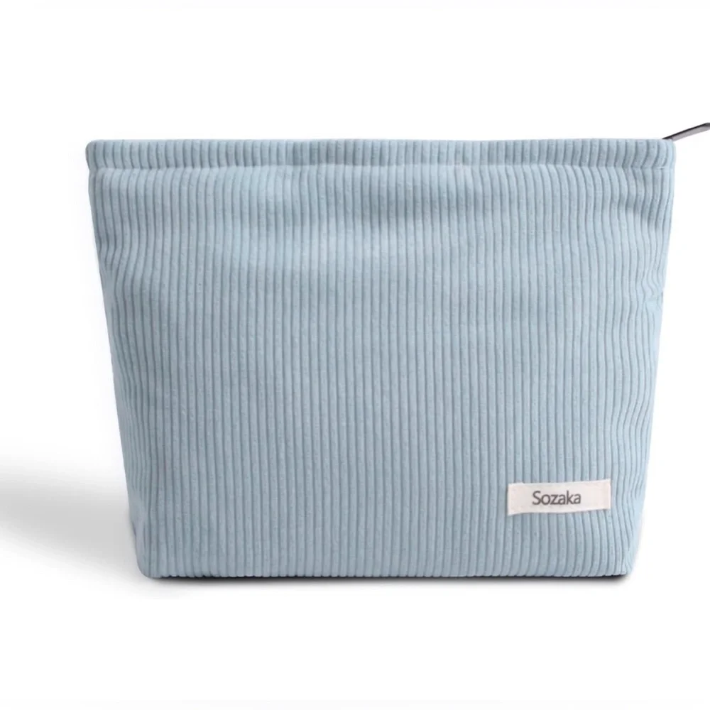 New Corduroy Cosmetic Bag zipper Handbags Purses Makeup Organizer Storage Bag